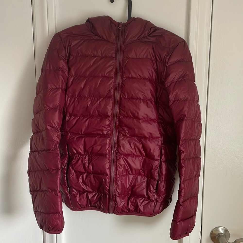 Maroon Puffed Jacket